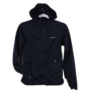 Columbia Omni Wind Block Black Hooded Long Sleeve Zipper Front Athleisure Jacket